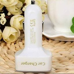 EN-VOLANT FC06 White with Blue Light DC 5V Dual USB Charger Voltage Black White ABS-14