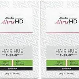 ALTRIS HD HAIR HUE THERAPY SOFT BLACK - 150gm (Pack of 2) - Natural, Protective, Black, Suitable for Black Hair-image-69