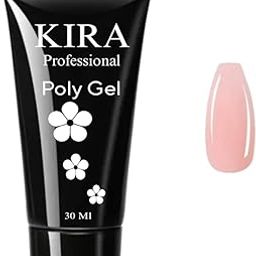 KIRA 30ML Polygel tubes For Nails Extensions Finger nail art Manicure Acrylic gel Nail Art Decoration, Nail Thickening Poly Nail Gel Tube Easy to DIY Use Need UV Lamp (Nude)-30