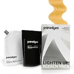 Paradyes Lighten Up! Bleach Pack 30 Vol. enriched with Flax Oil, Almond Oil and Olive Oil to lighten dark hair, suitable for All Hair Types-image-39