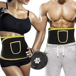 Sweat Sauna Neoprene Waist Trimmer with Pocket, Ab Trainer Belt for Back Support and Weight Loss A3 Black HRS-image-62