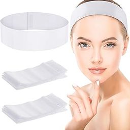 Strong Grip Disposable Spa Facial Headbands For Beauty Salons Spas And Parlor Use| Makeup Headband For Makeup Hair Colour (White) (100 Pcs)-image-36