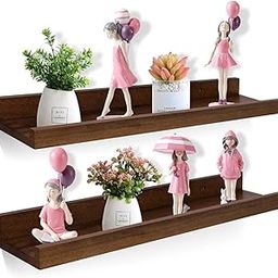 BhoomiCasa 22-Inch Floating Wall Shelf Set of 2 – Solid Sheesham Wood Wall Mounted Storage & Display Rack for Bedroom, Living Room, Bathroom, Kitchen & Office (Natural Finish)-13