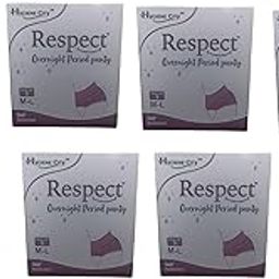 Respect Overnight Period Panty M-L, Waist Size 23-39 Inches | Comfortable and Reliable Protection for Overnight Use, 40 count (Pack of 8)-image-50