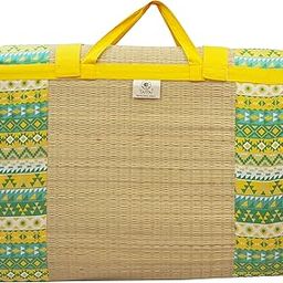 Home Tex Life Kora Grass Cushion Sleep Healthy, Easy Portable and Folding Mat(4 X 6 Ft,20 Mm Thickness, Green South)-image-82