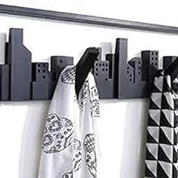 DITCAFOS European Creative Decoration Wall Hooks Hangers Coat Rack Scalable Coathook Wall Shelf Hook Wall-Mount Multi-Hook for Clothes/Coat/Key Rings/Scarf/Stoles-image-6