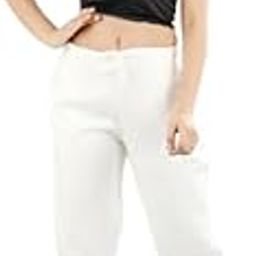 Pure Cotton Regular Fit Solid Cigarette Trousers for Women Casual Office Formal Ethnic Kurti Pants-image-99