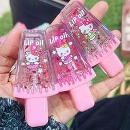 Cute Ice Cream Shaped Lip Oil, Pink, 3 Pack, Cartoon Design-image-47