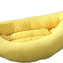 CALANDIS® Dog Bed Banana Shape Breathable Plush 47x28x13cm Cozy and Soft Puppy Cushion | Pet Supplies | Dog Supplies | Beds-image-13