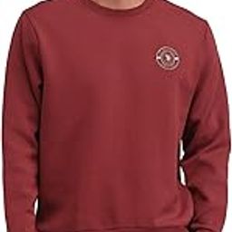 Mens Orange Solid Crew Neck Long Sleeve Casual Cotton Regular Fit Sweatshirt-image-38