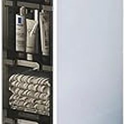 House of Quirk Plastic 4-Tiers Bathroom Floor Storage Cabinet Narrow Slim Towel Organizer Side Corner Unit With Clear Drawers And Casters For Tiny Kitchen (4 Tier White)-11