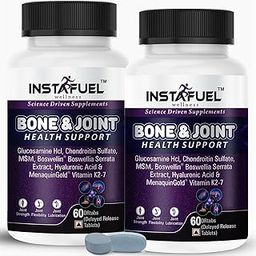 Instafuel Bone Care Supplement – Glucosamine, Chondroitin, MSM, Boswellia & MenaquinGold® Vitamin K2-7 for Joint Support, Pain Relief, Bone Strength, Flexibility, and Cartilage Health – 2x60 Tablets-10