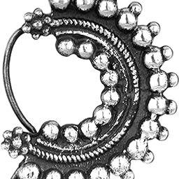 925 Silver Oxidised Half-Moon Nose Pin | Gifts for Women and Girls | With Certificate of Authenticity and 925 Stamp | 6 Month Warranty*-image-73