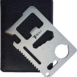 Gadget Hero's Stainless Steel Credit Card Survival Tool - 11 In One Multipurpose Beer Bottle Opener Portable Wallet Size Ultimate Pocket Multitool-13