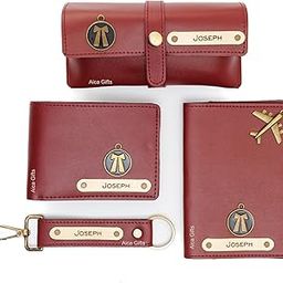 Personalised Name Advocate Leather Gift Set | Gifts for Advocate Male (Wine)-image-36