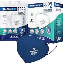 AeroGrid FFP2 | Pack of 25 | ISI Mark | BIS Certified | EN 149 European Std. Certified | Premium N95 Mask for Unisex-image-35