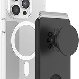 PopSockets Phone Wallet with Phone Grip & Expanding Kickstand, Phone Card Holder, Magnetic Ring for iPhone and Android Included, Wallet Compatible with MagSafe® - Black-image-63