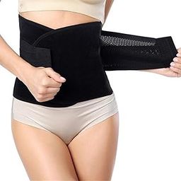 Women's Postpartum Recovery Waist Trainer/Tummy Control Slimming Body Shaper Shapewear Belt, Free Size,Black (Fits Upto Size 36")-picture-25