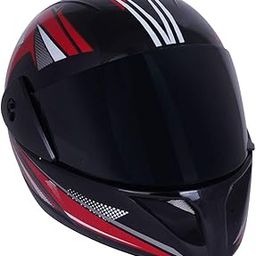 Sage Square Plus Full Face Graphic Helmet (ISI Certified) Tinted Visor, High Standard Safety, Enhanced Design, Extra Comfort (Black Glossy-Red) (Size: Medium)-image-55