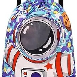 Proberos® Swimming Bag for Kids, Waterproof Drawstring Backpack, with Shoe Compartment Cartoon Print Polyester Drawstring Backpack Kids Travel Backpack Swimming Bag Activitiy Bag-image-54
