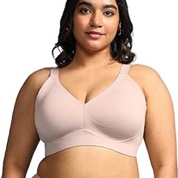 Women's Nylon Blend Wire Free Modern Full-Coverage Training Bra-picture-15