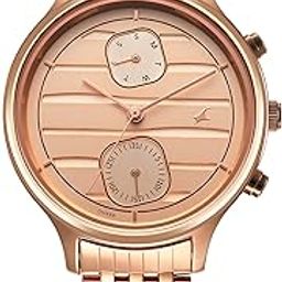 Style Up Rose Gold Dial Stainless Steel Strap Analog Watch for Girls-NS6207WM02/NT6207WM02-picture-6