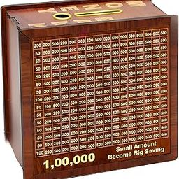 Pax Parrot Premium Wooden Piggy Bank for Kids & Adult | 4 Characters Stickers for Baby | Gift |Savings Box |Secure Money Bank |Mini Bank | Money Saver | Coin & Cash Storage Box |Natural Wood Finish-image-5
