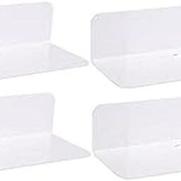 MERISHOPP® Damage-Free Acrylic Floating Wall Rack for Smart Speaker Video 4pcs White|Home & Garden | Furniture | Bookcases|1 Pack Acrylic Hanging Shelve-image-52