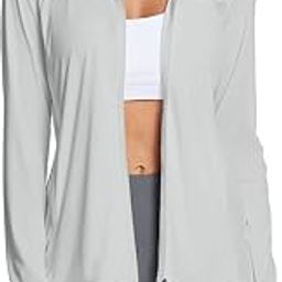 Size-L Grey Full Length Women's UV & Sun Protection Jacket with 4 Pocket, Light weight Summer Sun Screen Hoodie, UPF 50+ Protection for Outdoors, Long Full Zipper Jacket- FIT 50-65 KG-image-42