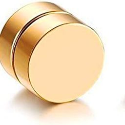 Gold Plated 6 mm Barbell Magnetic Fake Plugs No Piercing Single Ear Stud Earring Jewelry For Mens/Boys (1 PC)-image-80