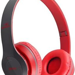 Clokify Over-Ear Wireless Gaming Headphones, Bluetooth with Microphone with Long Battery Backup (Red)-image-78