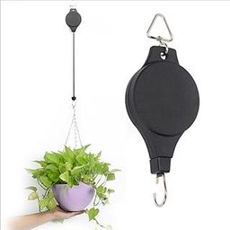 MYADDICTION Hanging Plant Pulleys for Baskets Flowers Porch Deck, Easily Extends Up to 90cm/ 35.4inch, Easy Watering-image-64
