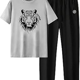 Men Printed Casual Summer Wear Coords Stylish Gents Cord Set Half Sleeves Latest Co Ord Track Suit Round Neck Western Co-ord Set-image-16