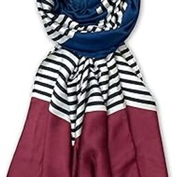 Scarf Woman Stripes Print Viscose Cotton Scarves | Hijab Scarf | Headscarf | Neck Scarf | Stoles | Wraps-image-92