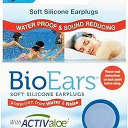 Soft Silicone Ear Plugs 3 Pairs Bioears for sleeping, studying, Loud noise, Meditation, Sound Reducing, swimming, watersports, Ear Plugs with Carry Case (Blue)-picture-17
