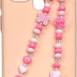 Ribbon Anti - Lost Lanyard For Phones|Flower, Heart Charms for Mobiles | Handmade Charm Accessories for Women and Girls-17