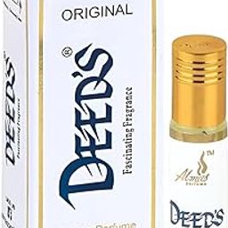 Almas Deeds White Attar, 8ml Unisex (Pack of 10) Non-Alcoholic Floral Fragrance-image-1