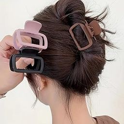 3pcs Square Hair Clips, Solid Colored Hairpins,Clips for Women, Long Hair Clips, Short Hair Clips, Hair Claw Clips Non Slip High Ponytail Korean Simple Matte Non Slip Hair Styling Accessories-image-90