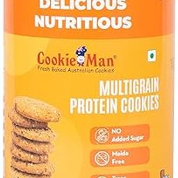 CookieMan Sugar Free Multigrain Protein Cookies – 200g | Wheat, Ragi, Millets & Whey Protein | Healthy, Sugar-Free Snack, High Protein, Ideal for Fitness & Dieters-image-65