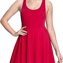 amante Solid Round Neck Sleeveless Padded Swim Dress-picture-29