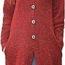 Women Woollen Long Buttoned Cardigan-image-46