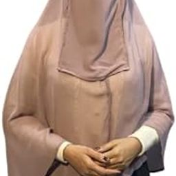 tie at back instant ready to wear Hijab with nose piece (Mauve Pink)-image-73