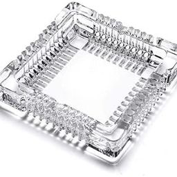 KN Crystal Quality Heavy Glass Ashtray | Square Crystal Glass Ashtray | Smoke Collectible - (Pack of 1 Square Glass 10.5 x 10.5 x 4 cm)-image-11