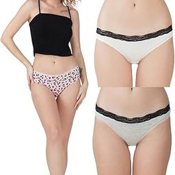 Women?s Premium Cotton Panties | Antimicrobial & Breathable | Everyday Comfort with Amazing Fit | Soft Fabric Innerwear for All-Day Freshness & Hygiene | Bikini | Pack of 3 |-picture-20