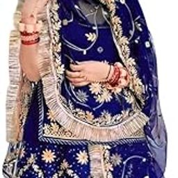 Latest Heavy Embroidery Work Semi Stitched Shimmer Silk Rajputi Poshak For Women Rajasthani Lehenga Choli-image-24
