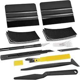 STHIRA® 21Pcs Car Window Tint Tool Kit Paint Protection Film Application Conqueror Squeegee Tool Kit Car Window Tint Squeegee Tool Utility Cutter Protective Film Installing Tool for Car-10
