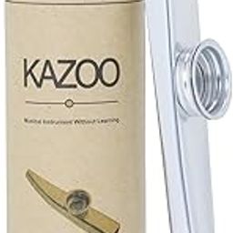Juarez Kazoo Silver Aluminum Alloy with Five Membrane Flute Diaphragm Mouth Kazoos Musical Instruments JRKZ100-17