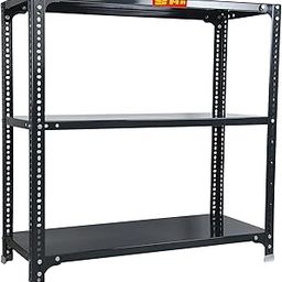 SMR Prime CRC Sheet 24 Gauge Multipurpose Slotted Angle Rack with 3 Shelf For Home, Office & Industry - (36X36X12 In, 9.1 Kg | 16 Gauge Angle-Grey)-image-24