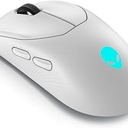 Dell Alienware Tri-Mode Wired/Wireless Gaming Mouse|USB, 2.4 GHz, BT 5.1|DPI 26k|Adjustable Scrolling Wheel|16.8 Million AlienFX Lighting, Fast Charging, 70 Million clicks |AW720M-Lunar Light-31
