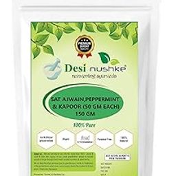 Desi Nuskhe Sat Ajwain, Peppermint & Kapoor Crystal (50gm Each) Combo | Thymol (Ajwain ki Phool), menthol & Camphor Crystal |Total Weight 150gm | 100% Pure & Natural | Aromatherapeutic I Plant-Derived-14